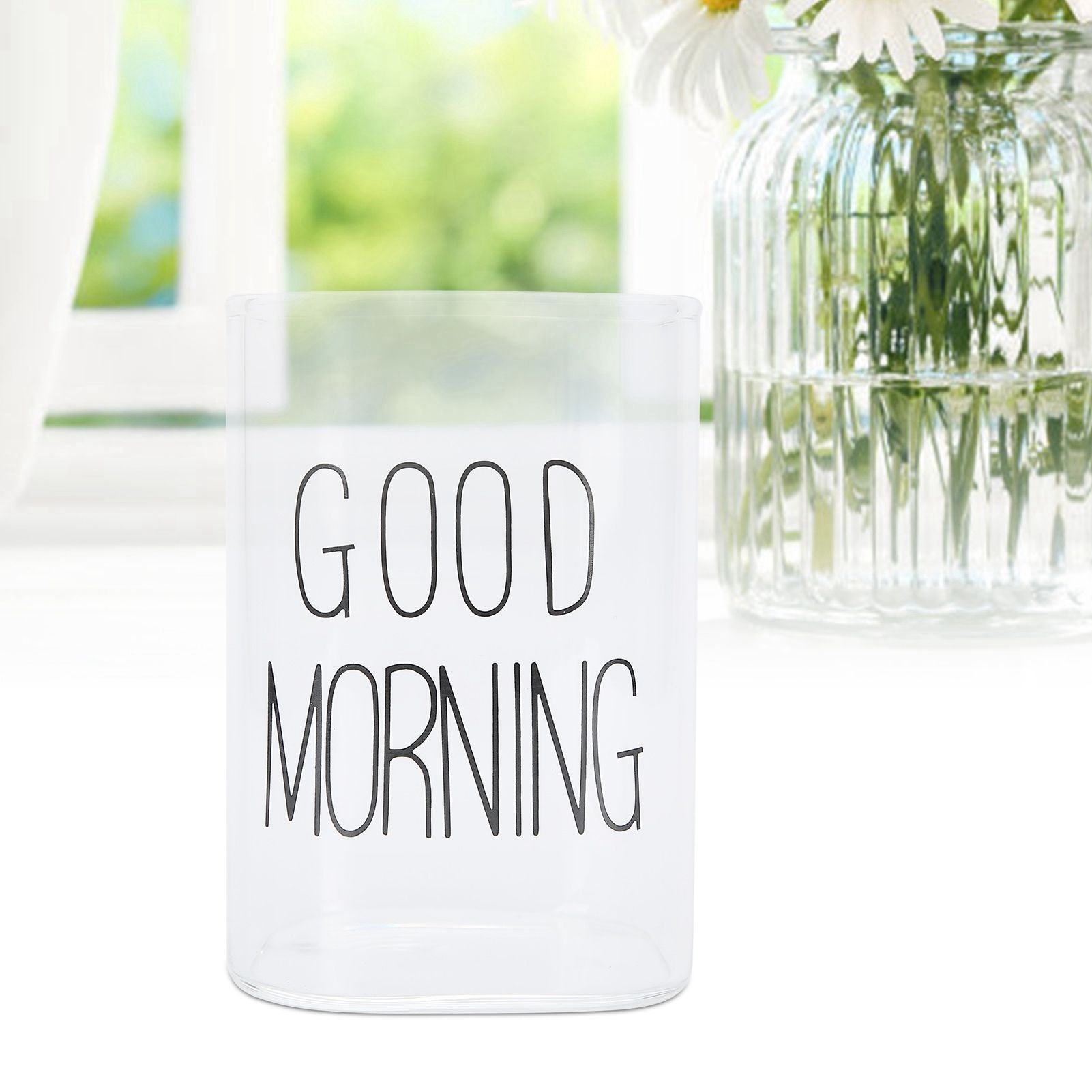 Transparent Milk Cup Innovative Coffee Mug Tea Drink Glass Drinkware for Home ShopBlack Label 240ml