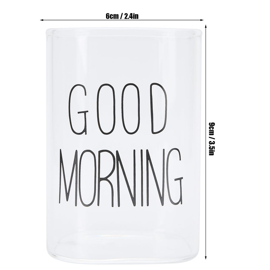 Transparent Milk Cup Innovative Coffee Mug Tea Drink Glass Drinkware for Home ShopBlack Label 240ml