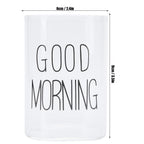 Transparent Milk Cup Innovative Coffee Mug Tea Drink Glass Drinkware for Home ShopBlack Label 240ml