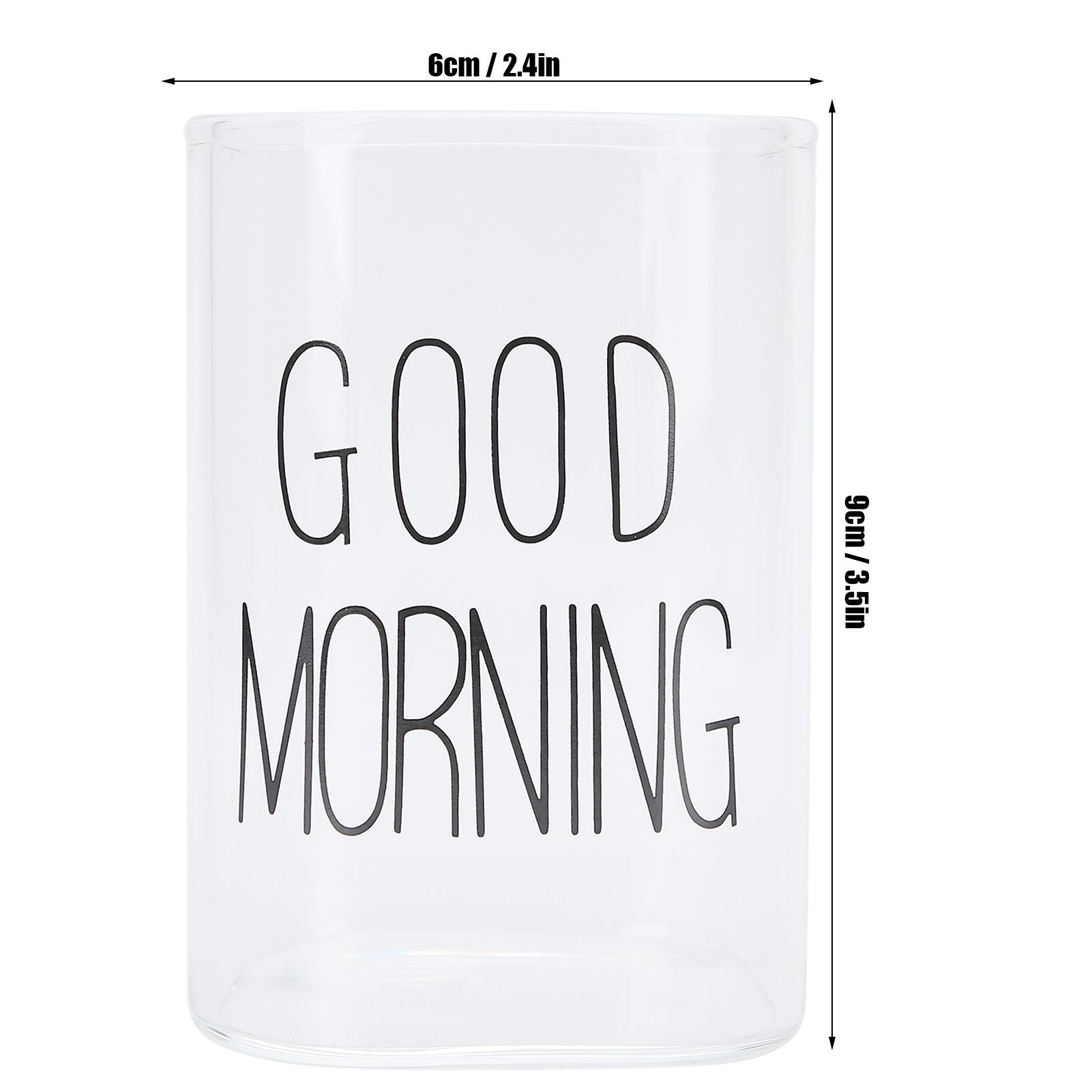Transparent Milk Cup Innovative Coffee Mug Tea Drink Glass Drinkware for Home ShopBlack Label 240ml