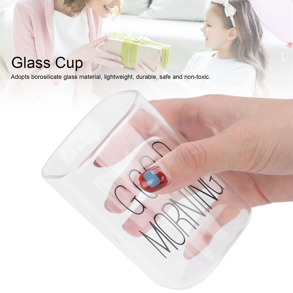 Transparent Milk Cup Innovative Coffee Mug Tea Drink Glass Drinkware for Home ShopBlack Label 240ml