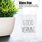 Transparent Milk Cup Innovative Coffee Mug Tea Drink Glass Drinkware for Home ShopBlack Label 240ml