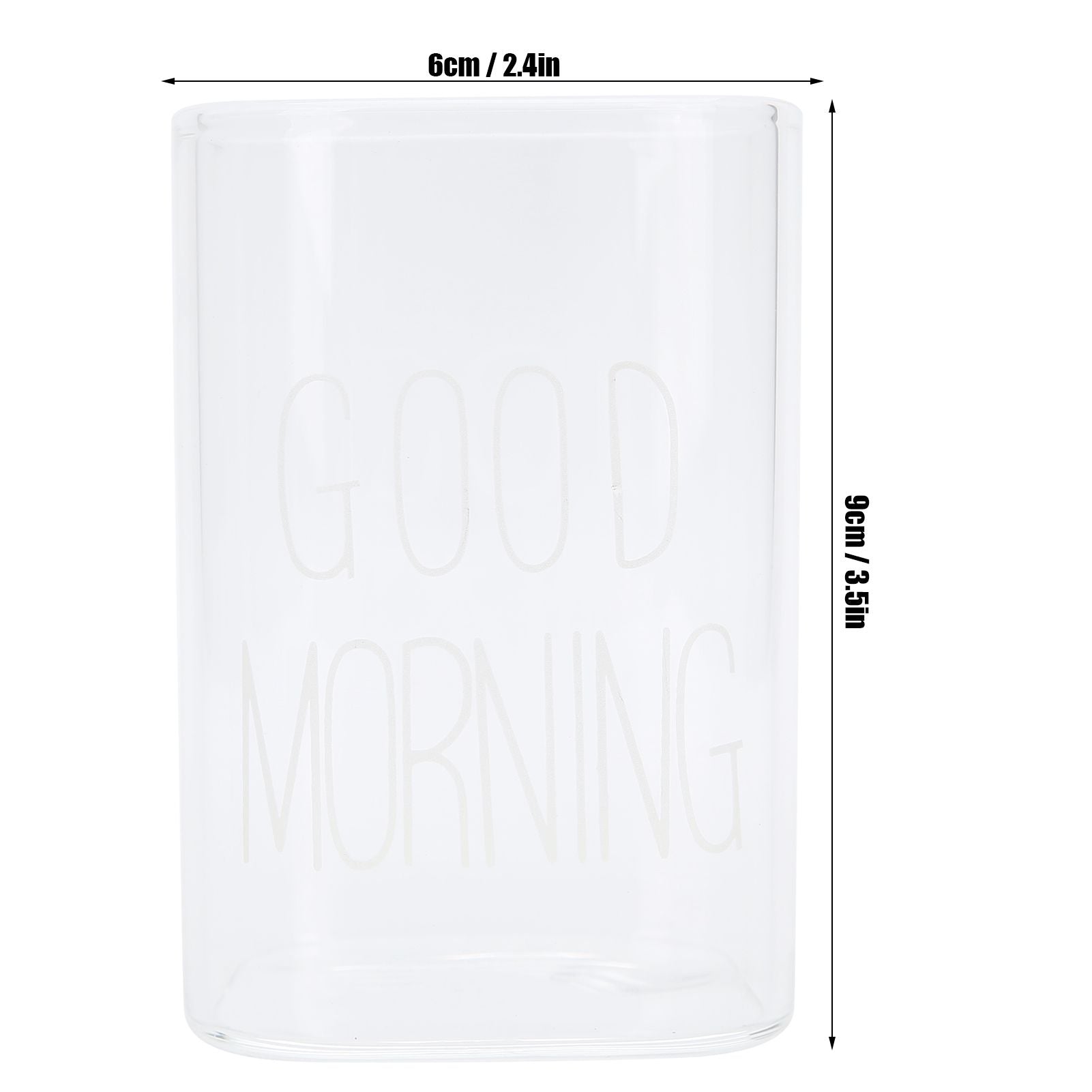 Transparent Milk Cup Innovative Coffee Mug Tea Drink Glass Drinkware for Home ShopWhite Label 240ml