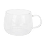 Coffee Cup Transparent Borosilicate Glass Mug with Handle for Milk Tea Cocktail BeverageWhite Label