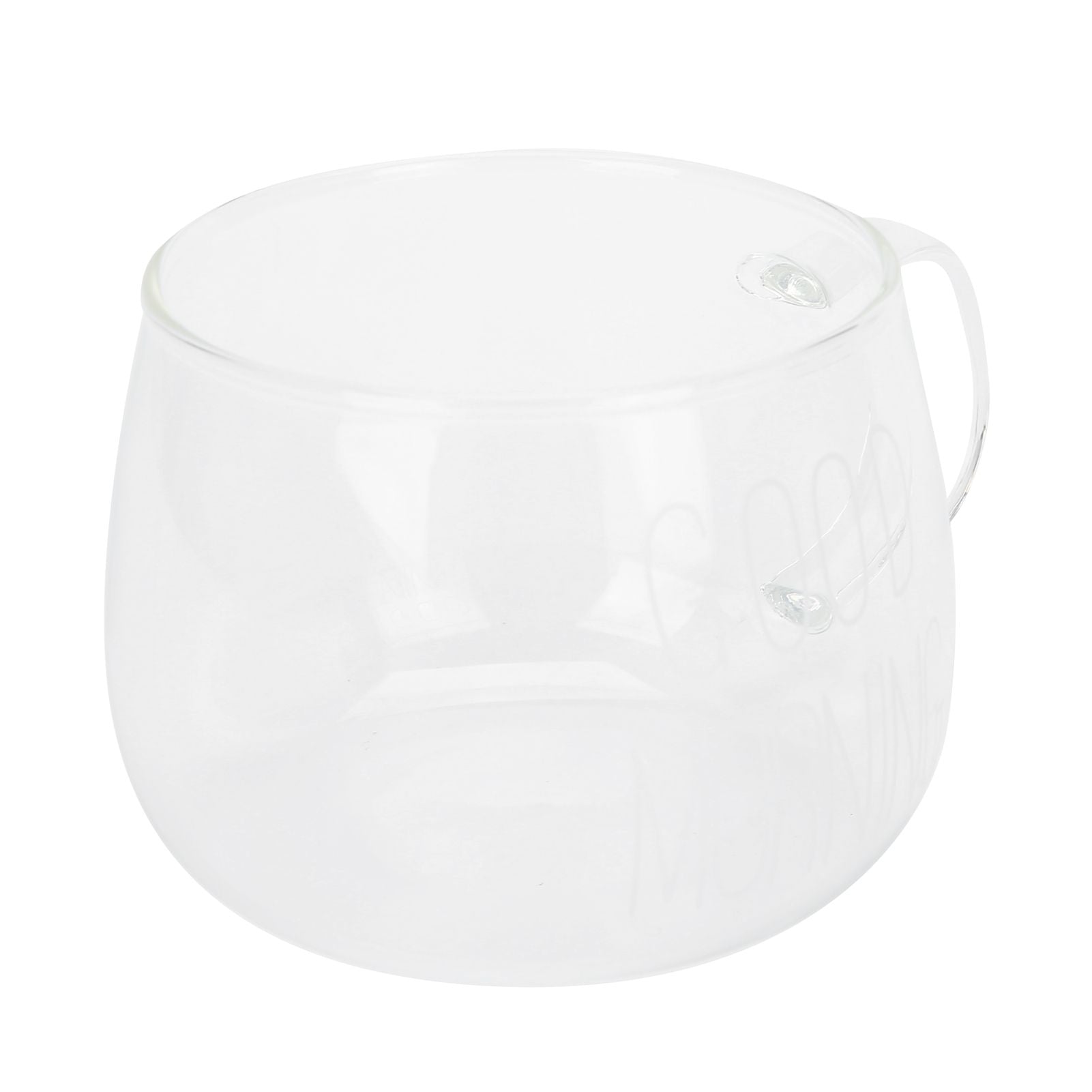 Coffee Cup Transparent Borosilicate Glass Mug with Handle for Milk Tea Cocktail BeverageWhite Label