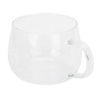 Coffee Cup Transparent Borosilicate Glass Mug with Handle for Milk Tea Cocktail BeverageWhite Label