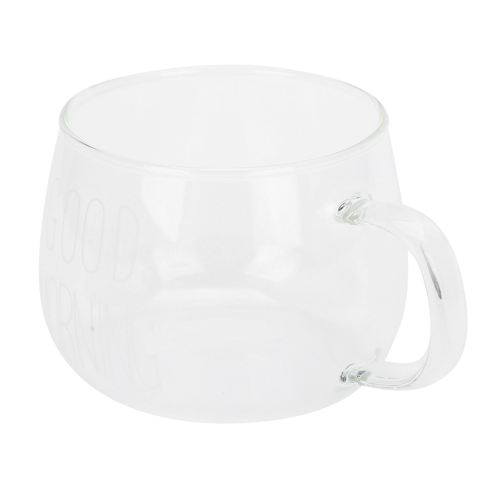 Coffee Cup Transparent Borosilicate Glass Mug with Handle for Milk Tea Cocktail BeverageWhite Label