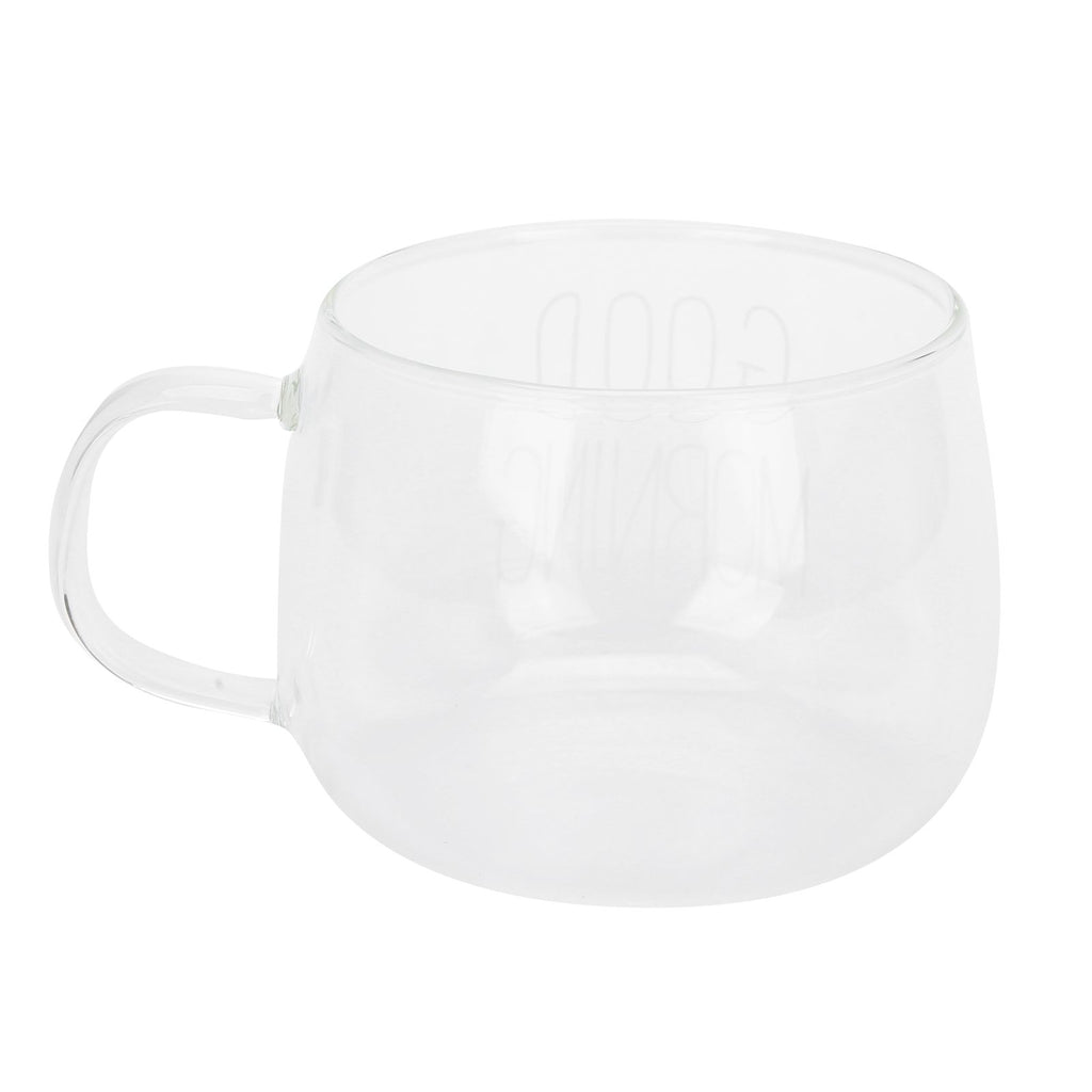 Coffee Cup Transparent Borosilicate Glass Mug with Handle for Milk Tea Cocktail BeverageWhite Label