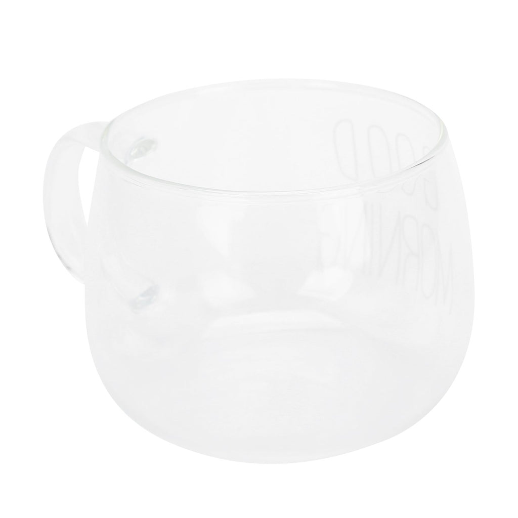 Coffee Cup Transparent Borosilicate Glass Mug with Handle for Milk Tea Cocktail BeverageWhite Label
