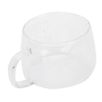 Coffee Cup Transparent Borosilicate Glass Mug with Handle for Milk Tea Cocktail BeverageWhite Label