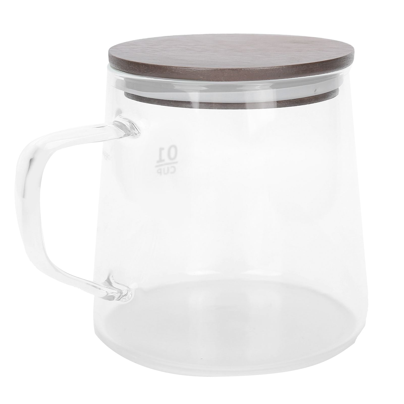Coffee Pot with Lid HeatResistant Glass Heat Insulation Handle Kettle for Tea Milk Juice(300ml )