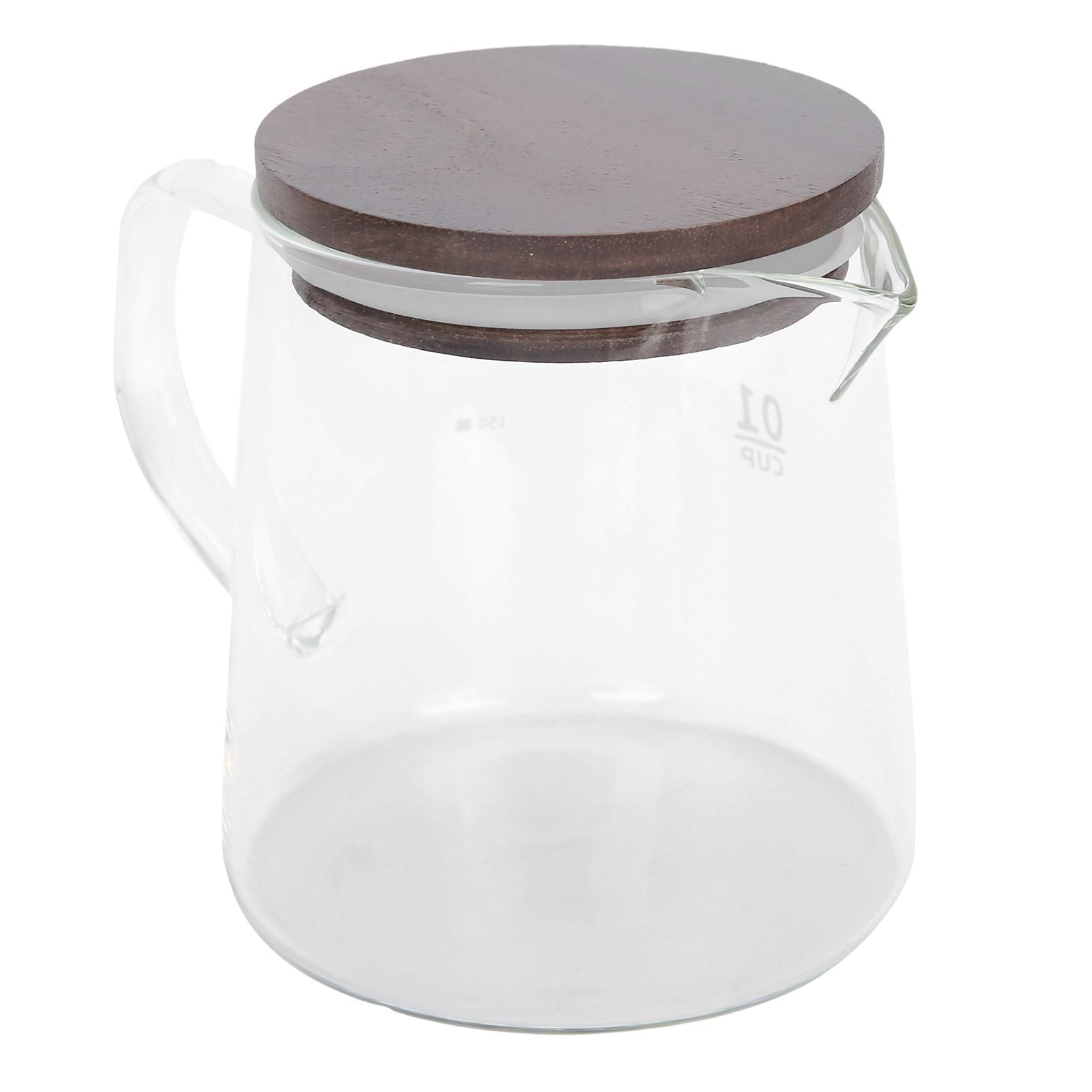 Coffee Pot with Lid HeatResistant Glass Heat Insulation Handle Kettle for Tea Milk Juice(300ml )