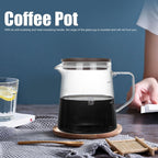 Coffee Pot with Lid HeatResistant Glass Heat Insulation Handle Kettle for Tea Milk Juice(500ml )