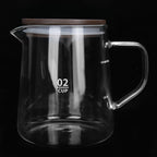 Coffee Pot with Lid HeatResistant Glass Heat Insulation Handle Kettle for Tea Milk Juice(500ml )
