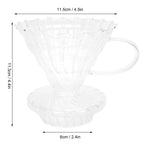 Glass Pour Over Coffee Dripper Cone Filter Cup Coffee Machine Accessories Home Office Use