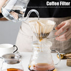 Glass Pour Over Coffee Dripper Cone Filter Cup Coffee Machine Accessories Home Office Use