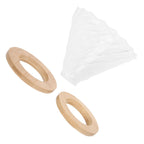 Pour Over Coffee Dripper Cone Filter Cup Coffee Maker Accessories with Wood Base Home Office Use