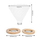 Pour Over Coffee Dripper Cone Filter Cup Coffee Maker Accessories with Wood Base Home Office Use