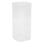 400ml Water Cup Square Heat-Resistant Glass Mug Beverage Milk Breakfast Cup DrinkwareCrown Pattern