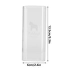 400ml Water Cup Square Heat-Resistant Glass Mug Beverage Milk Breakfast Cup DrinkwareHorse Pattern