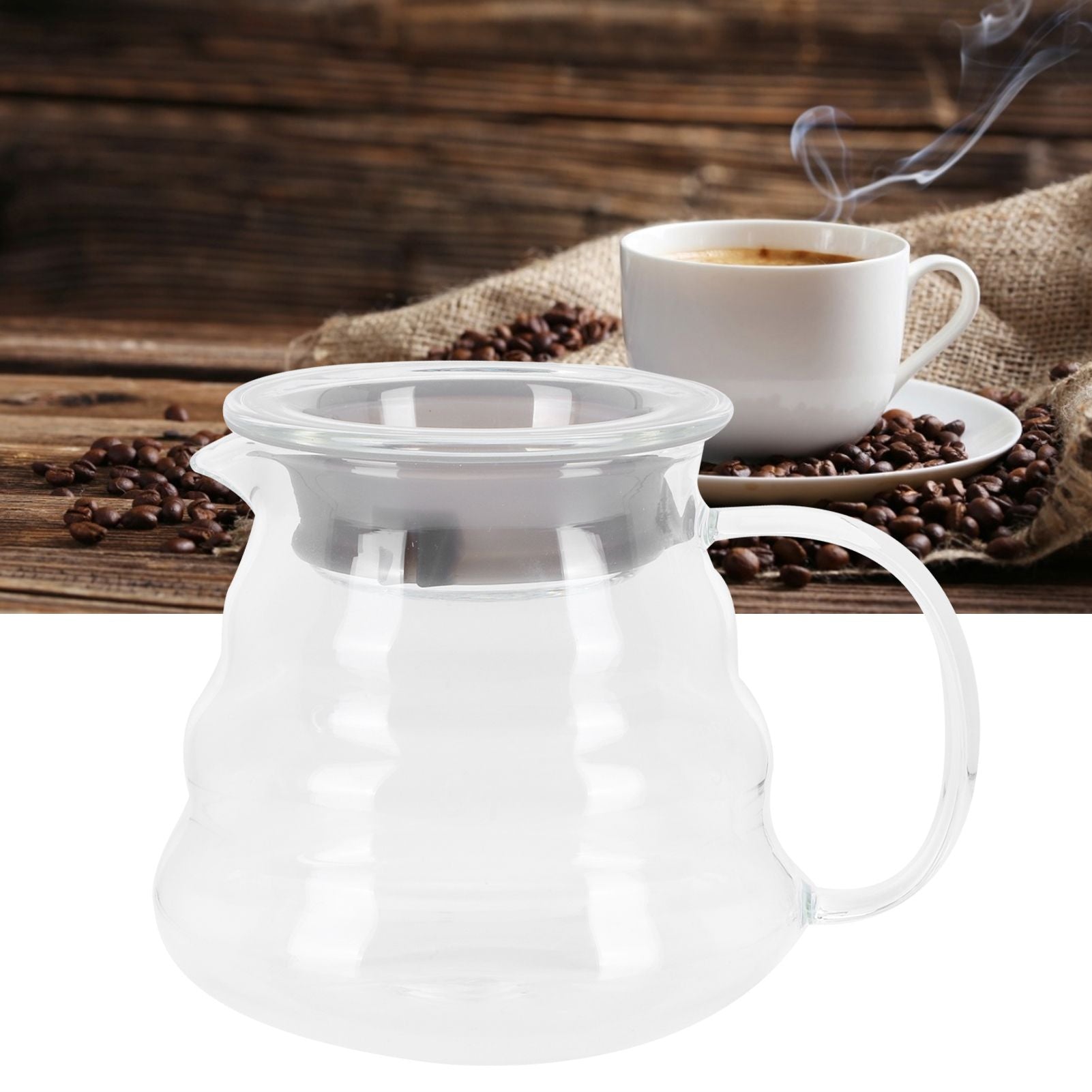 Glass Coffee Server Professional Glass Coffee Carafe Coffee Pot for Bar Kitchen Counter500ml