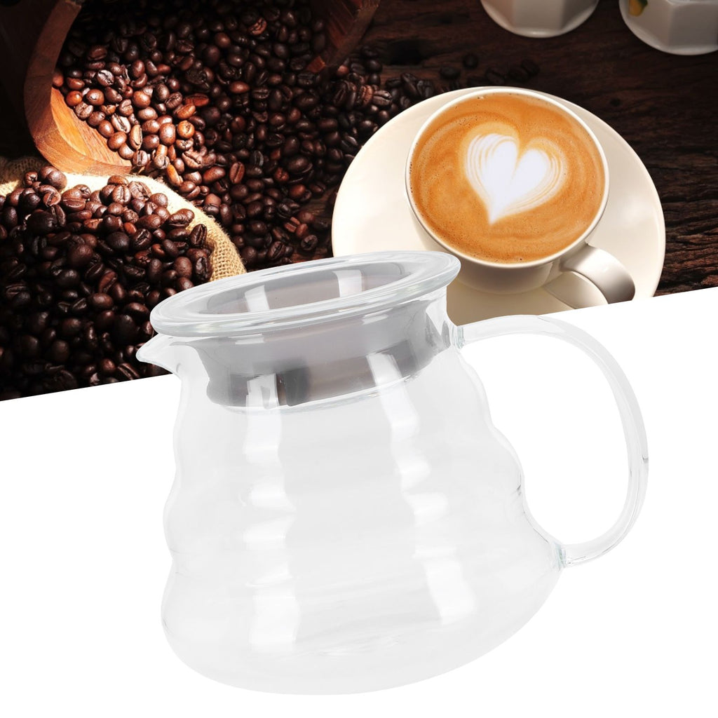 Glass Coffee Server Professional Glass Coffee Carafe Coffee Pot for Bar Kitchen Counter500ml