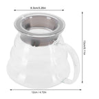 Glass Coffee Server Professional Glass Coffee Carafe Coffee Pot for Bar Kitchen Counter700ml