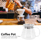 Glass Coffee Server Professional Glass Coffee Carafe Coffee Pot for Bar Kitchen Counter700ml