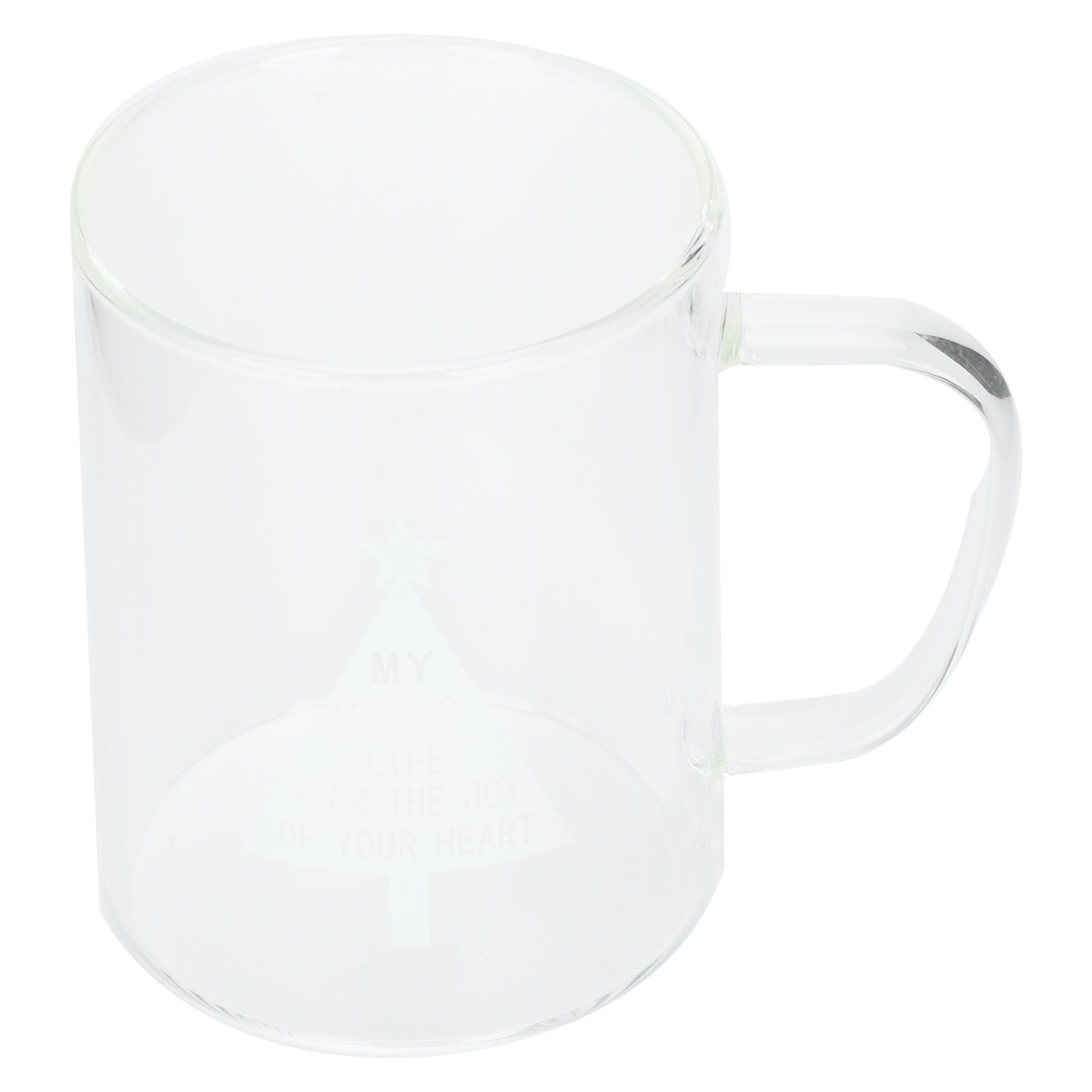 350ml Transparent Milk Cup Coffee Mug Tea Glass Drinkware with Handle for Kitchen SuppliesPine