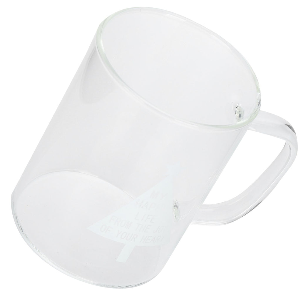 350ml Transparent Milk Cup Coffee Mug Tea Glass Drinkware with Handle for Kitchen SuppliesPine