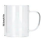 350ml Transparent Milk Cup Coffee Mug Tea Glass Drinkware with Handle for Kitchen SuppliesPine