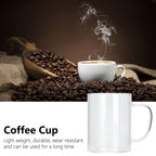 350ml Transparent Milk Cup Coffee Mug Tea Glass Drinkware with Handle for Kitchen SuppliesPine
