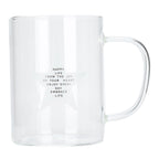 350ml Transparent Milk Cup Coffee Mug Tea Glass Drinkware with Handle for Kitchen Supplies(Five Pointed Star )