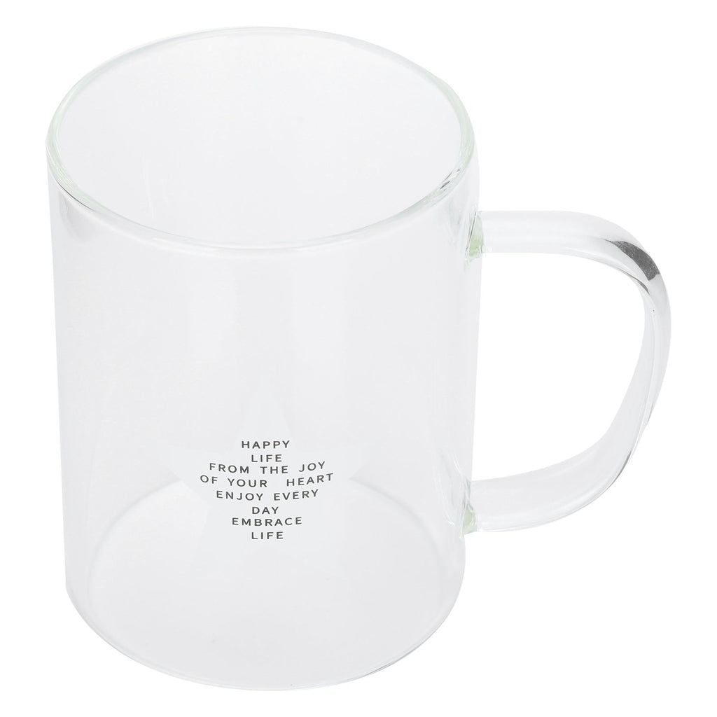 350ml Transparent Milk Cup Coffee Mug Tea Glass Drinkware with Handle for Kitchen Supplies(Five Pointed Star )