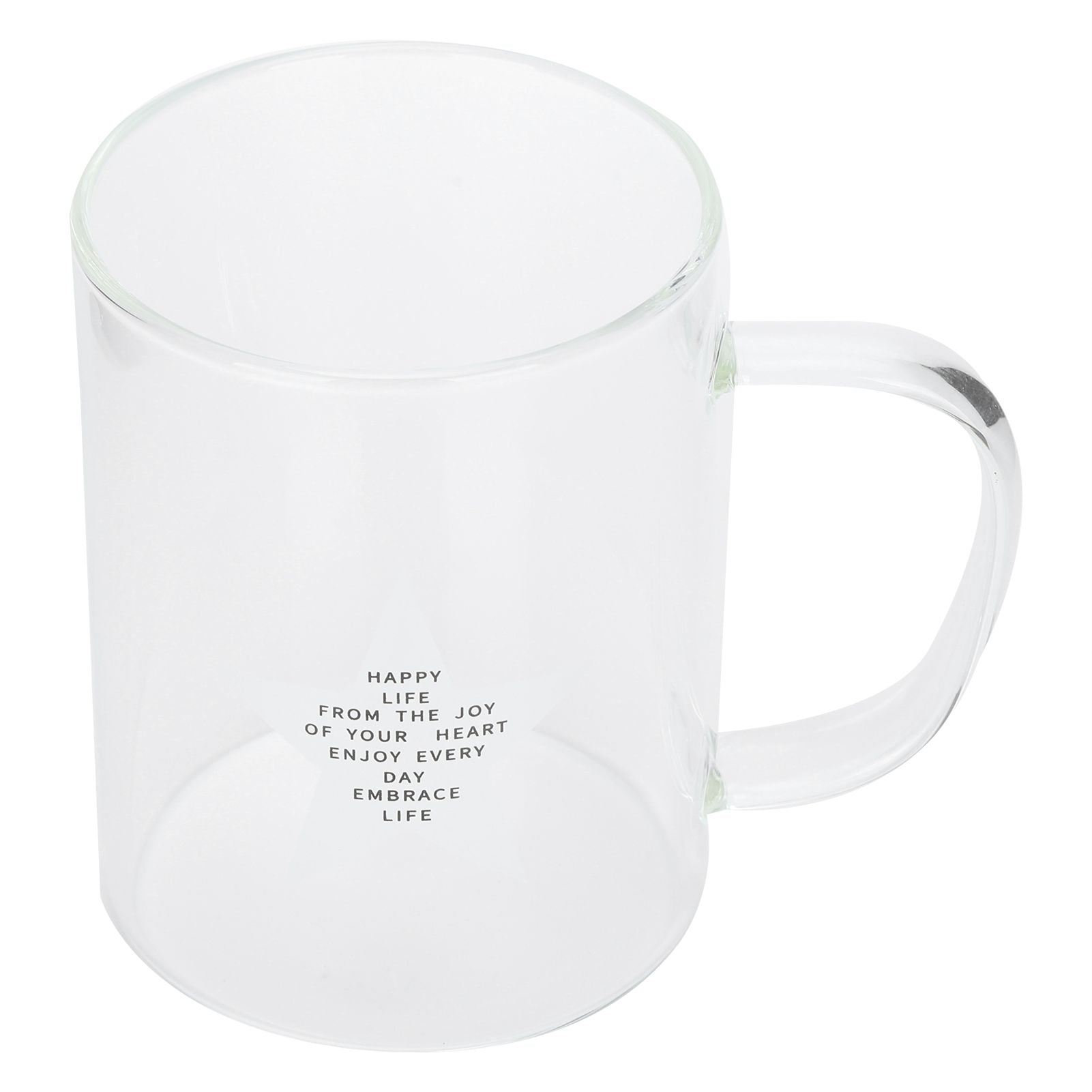 350ml Transparent Milk Cup Coffee Mug Tea Glass Drinkware with Handle for Kitchen Supplies(Five Pointed Star )
