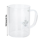 350ml Transparent Milk Cup Coffee Mug Tea Glass Drinkware with Handle for Kitchen Supplies(Five Pointed Star )