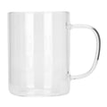350ML Transparent Milk Coffee Mug with Handle Glass Water Cup Drinkware Kitchen UtensilWhite Letter