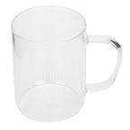 350ML Transparent Milk Coffee Mug with Handle Glass Water Cup Drinkware Kitchen UtensilWhite Letter