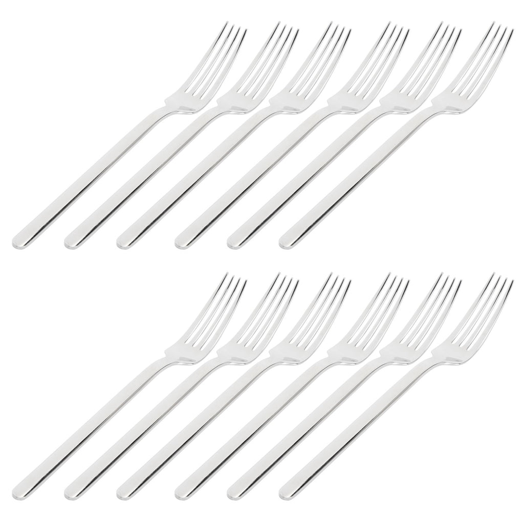 12Pcs 316 Stainless Steel Fork Dinner Fork Set Supplies for Kitchen Dining Room Daily Use