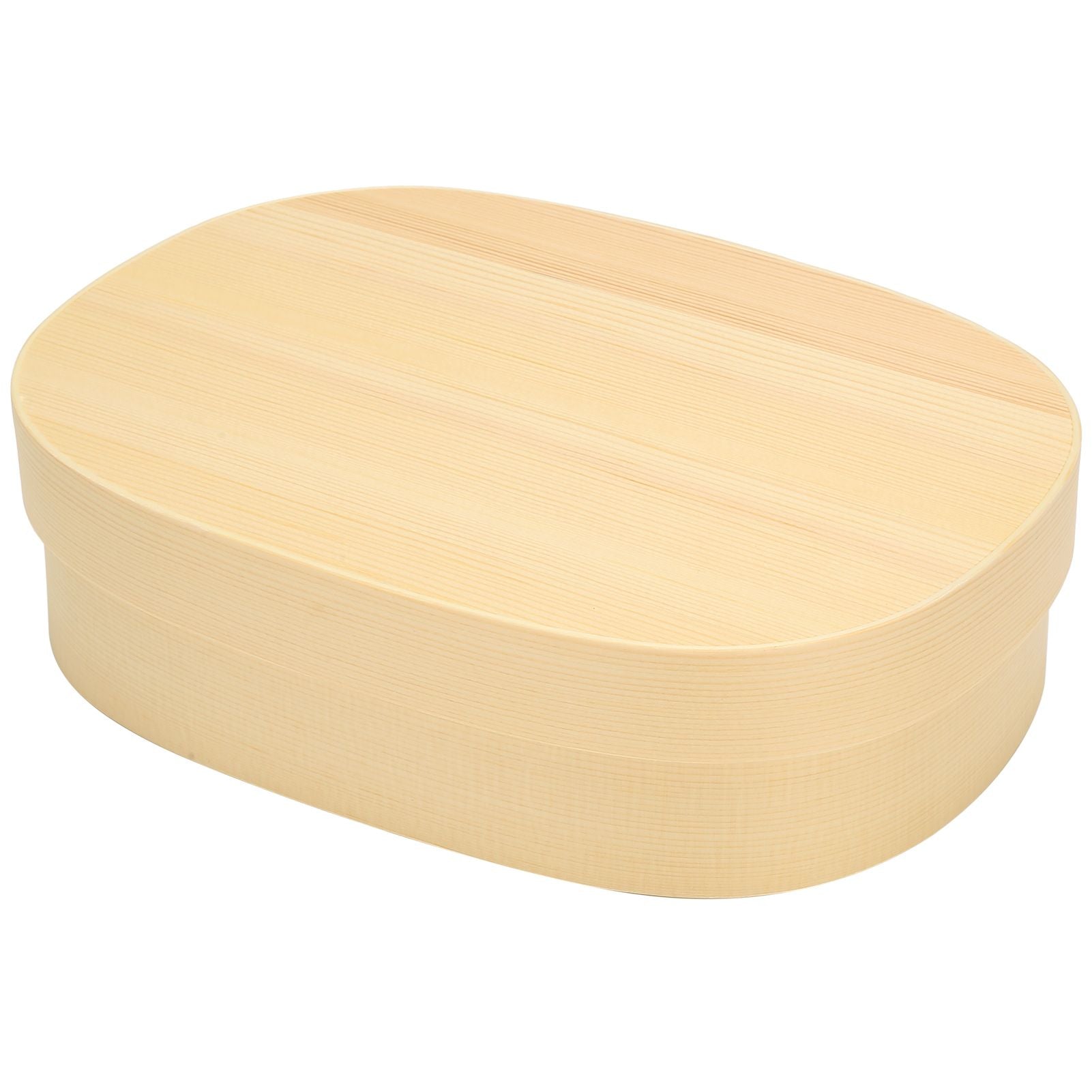 Lunch Box Portable Japanese Style Single Layer Wooden Food Sushi Container Tablewares