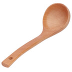 Soup Wooden Spoon with Hanging Hole Long Handle Lightweight 27.5x7.5cm/10.8x2.9in