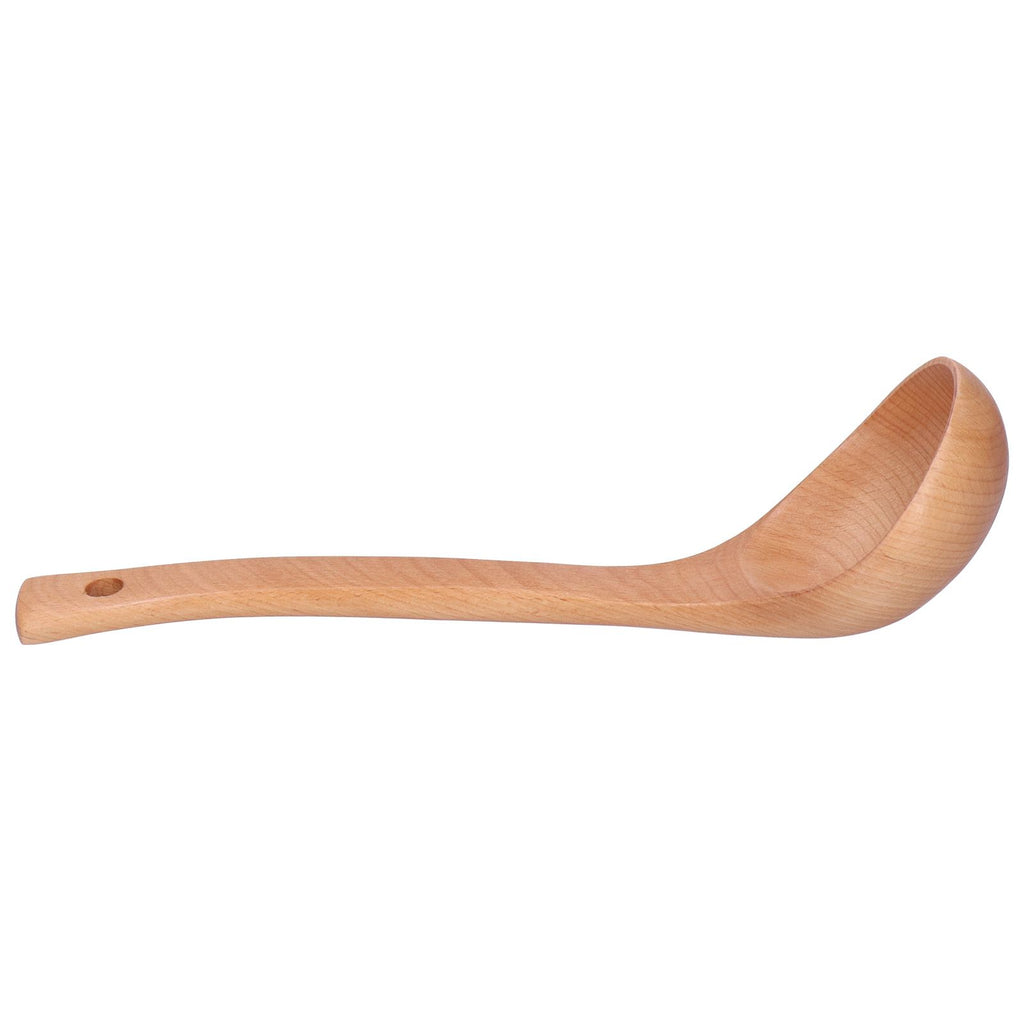 Soup Wooden Spoon with Hanging Hole Long Handle Lightweight 27.5x7.5cm/10.8x2.9in