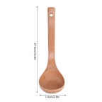 Soup Wooden Spoon with Hanging Hole Long Handle Lightweight 27.5x7.5cm/10.8x2.9in