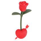 Rose Shaped Tea Strainer Silicone Loose Leaf Tea Infuser Filter Gift for Home Office Supplies