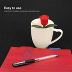 Rose Shaped Tea Strainer Silicone Loose Leaf Tea Infuser Filter Gift for Home Office Supplies