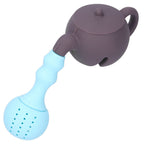 Silicone Tea Infuser Multifunction Teapot Shape Tea Leaf Strainer Filter Brown Sky Blue