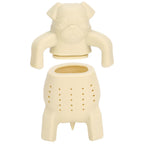 Cute Dog Shape Tea Strainer Silicone Tea Leaf Infuser Filter for Home Office Use Beige