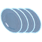 4PCS 9in Salad Plate Fruit Plate Dessert Cake Dishes Pastry Tray Tableware DecorationDark Blue Grid