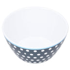 4PCS 6in Salad Bowl Dinner Serving Bowl Sets Kitchen Imitation Porcelain DinnerwareDark Blue Dots