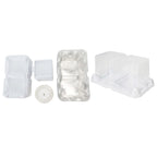 10pcs 2‑Grid Cake Packaging Box with Ribbon Transparent Cake Packaging Container